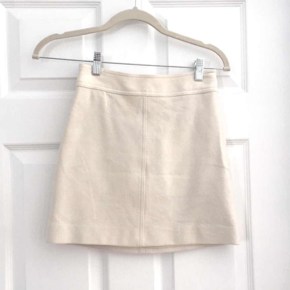 Cream jcrew miniskirt